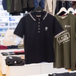 T-shirt polo granatowy damski