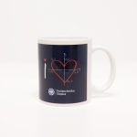 Kubek ceramiczny z grafiką "I love PŚ"